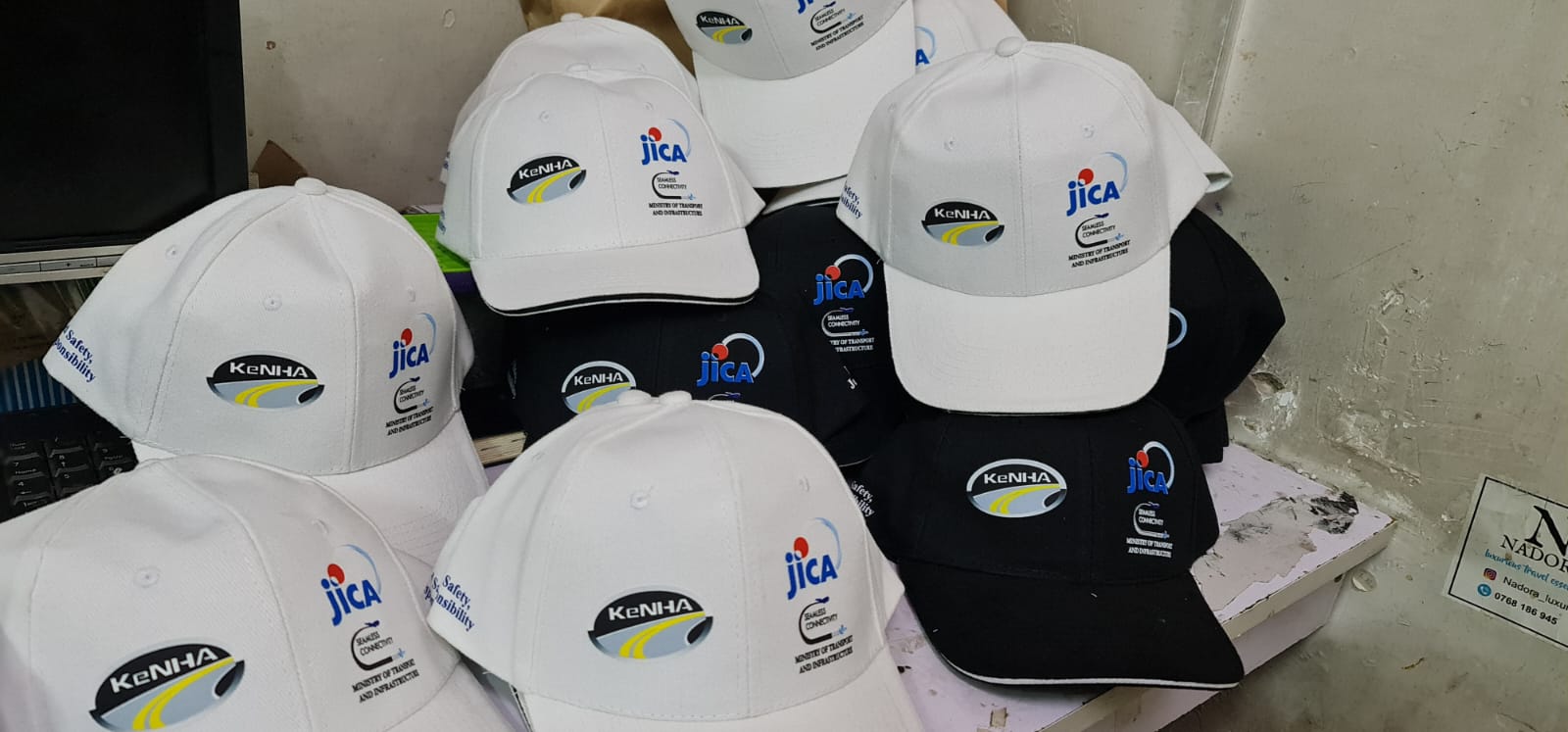 KeNHA JICA branded caps