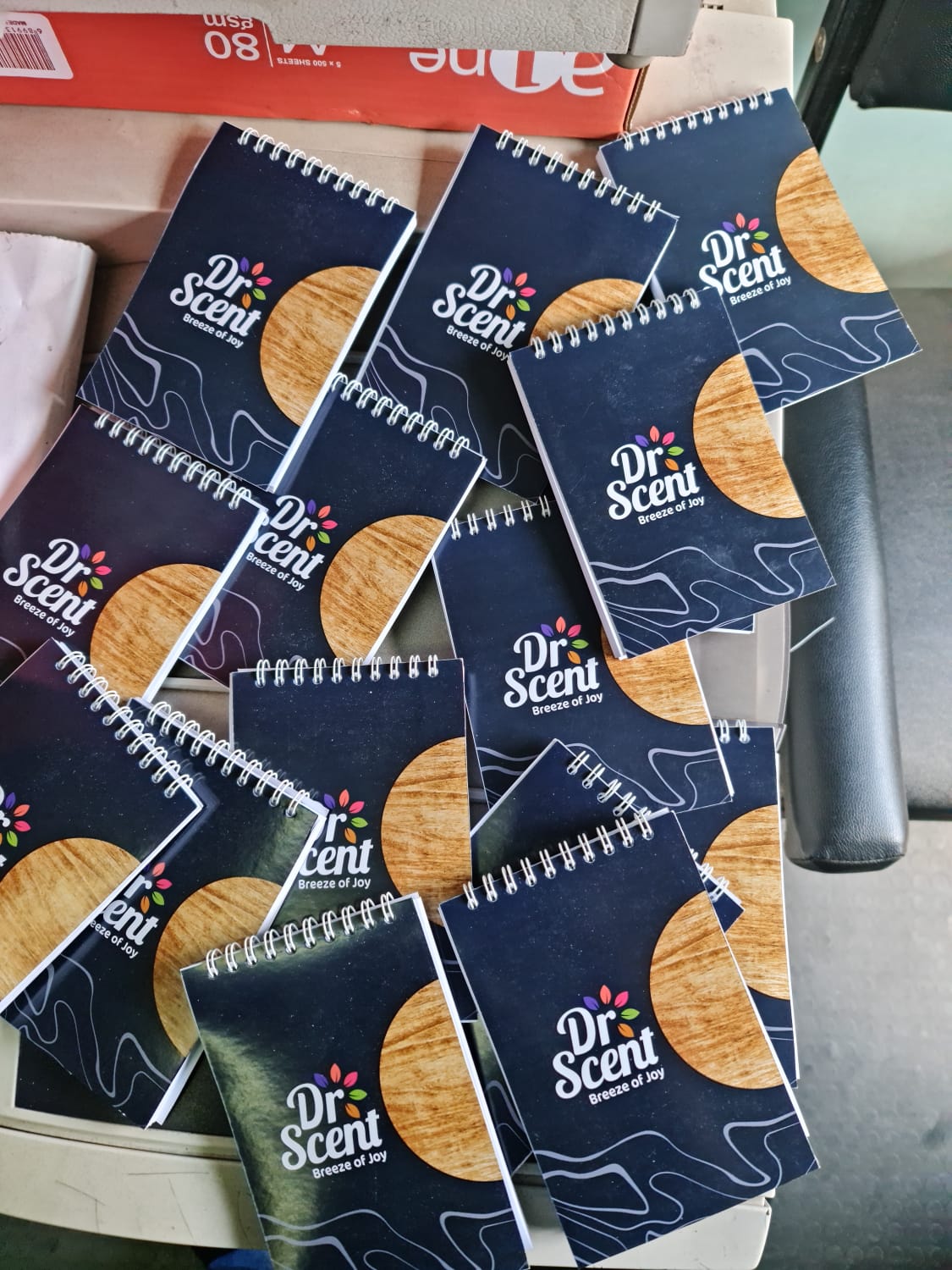 Dr Scent branded notebooks